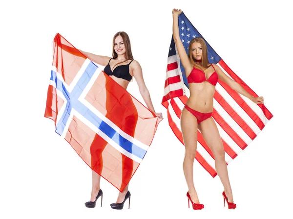 Noruega y los Estados Unidos de América — Foto de Stock