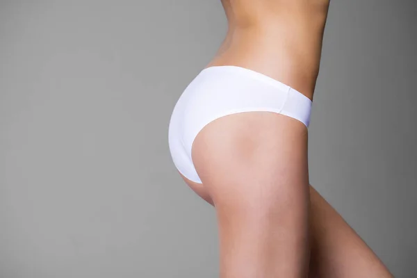 Partie du corps sous-vêtements de fitness blanc — Photo