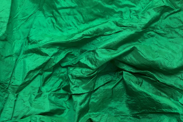 녹색 실크 섬유 배경 — 스톡 사진