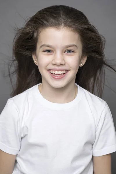 Portrait of a charming little girl — Stock Photo, Image