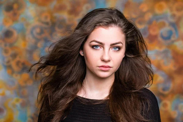 Brunette Woman hair beauty portrait — Stock Photo, Image