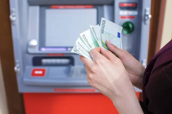 Cash out money at an ATM