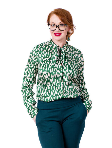 Стильная женщина средних лет
 