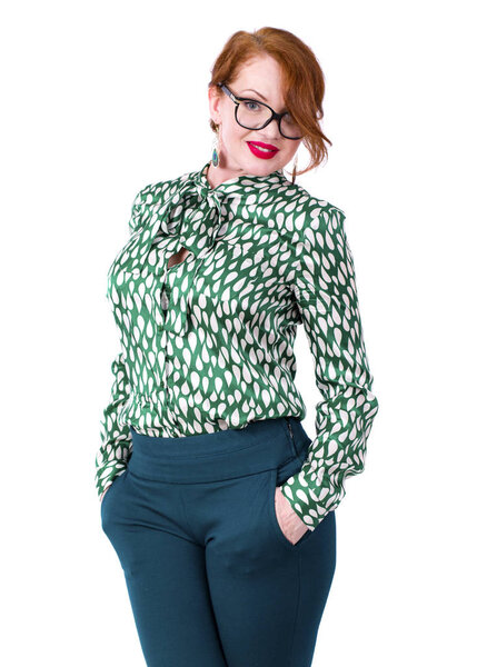 Стильная женщина средних лет
 