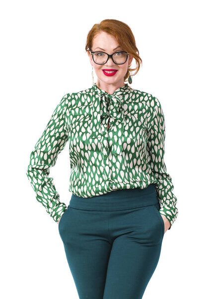 Стильная женщина средних лет
 