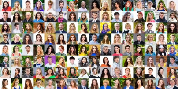 Samling av olika kaukasiska kvinnor och män från 18 — Stockfoto