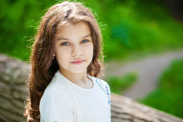 Portrait of a beautiful young little girl — Stock Photo, Image