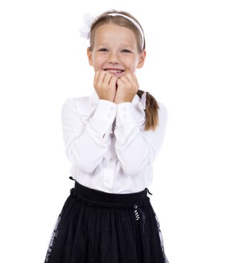 Mutlu sarışın küçük kız