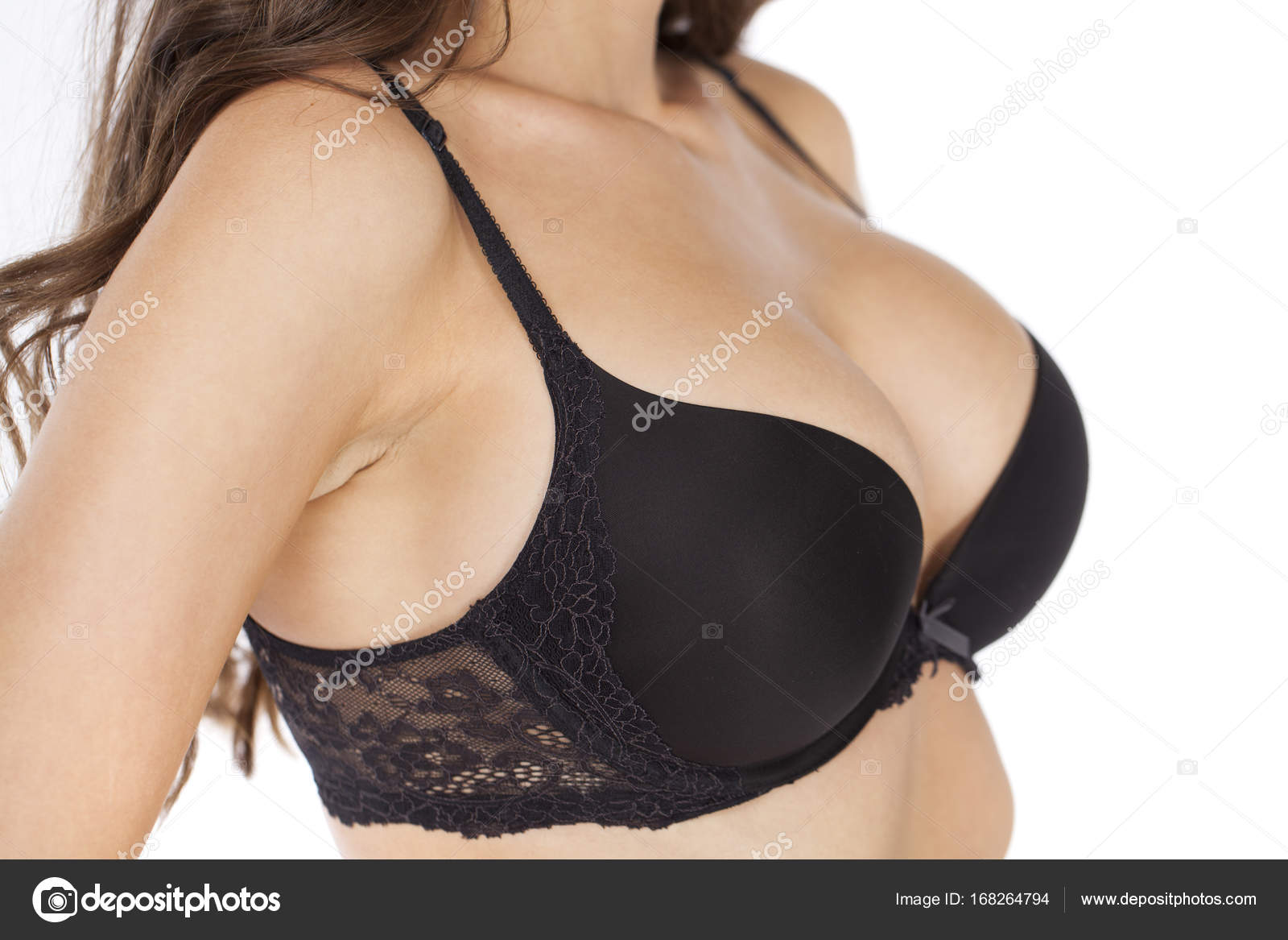 Close Up Of Sexy Female Breast In Black Lace Bra Stock Photo, Picture and  Royalty Free Image. Image 71691523.