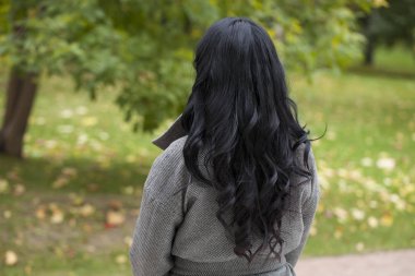 Esmer, saç güzellik modeli