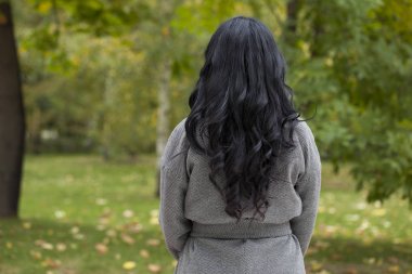 Esmer, saç güzellik modeli