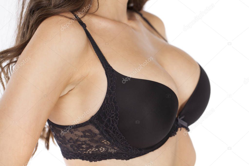 Woman breast in uplift