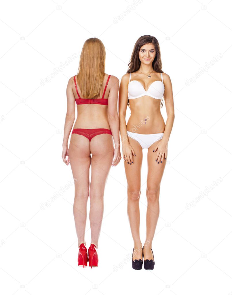 Two beautiful women in lingerie