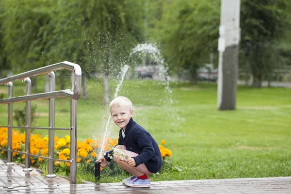 Portrait of a young blonde boy — Stock Photo, Image