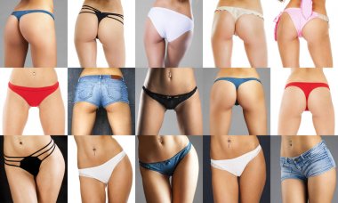 Kolaj külot ve mavi kot şort 