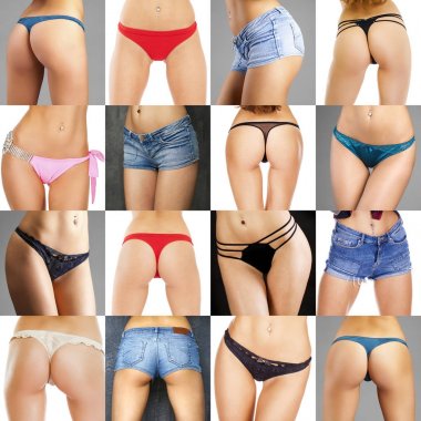 Kolaj külot ve mavi kot şort 