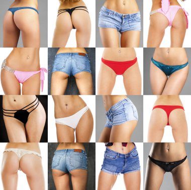 Kolaj külot ve mavi kot şort 