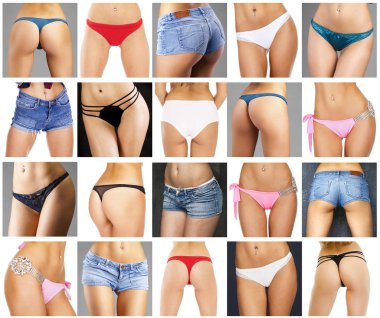 Kolaj külot ve mavi kot şort 