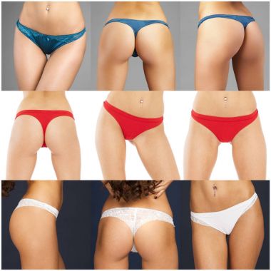 Kadın külot closeup kolaj