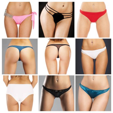 Kadın külot closeup kolaj