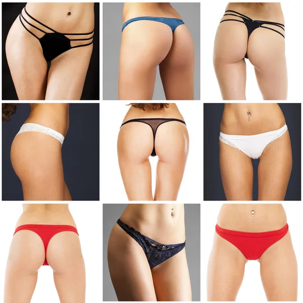 Collage de bragas femeninas primer plano —  Fotos de Stock