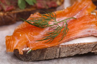 Somon ve maydanoz tost