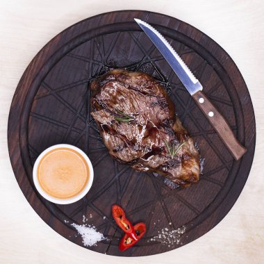 Yukarıdan biftek görünümü