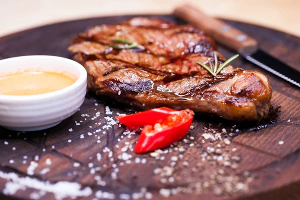 Restaurant dish - beef steak — Stock Photo, Image