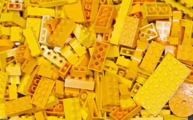 Rus, 04 Nisan 2018. Sarı Oluşturucu Lego klasik. 