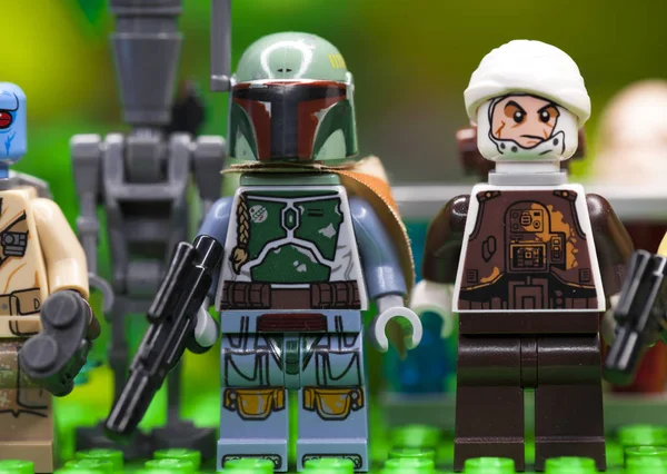 Ρωσιδα, 03 Απριλίου 2018. Κατασκευή Lego Star Wars. Boba Fett ένα — Φωτογραφία Αρχείου