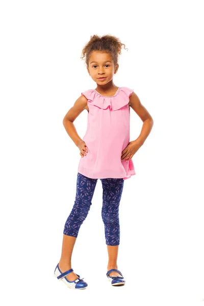 Portret African-American całkiem mała dziewczynka — Zdjęcie stockowe