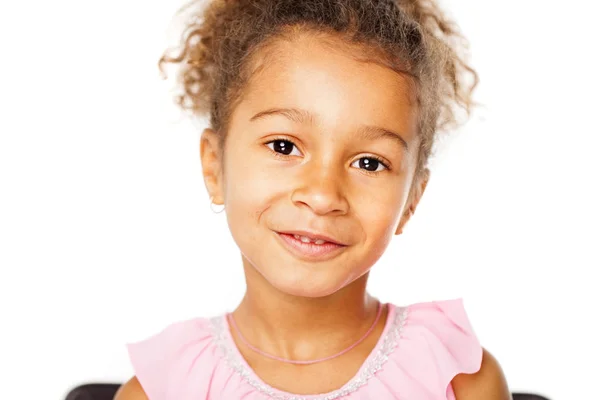 Ευτυχισμένος κορίτσι αφροαμερικάνων — Φωτογραφία Αρχείου