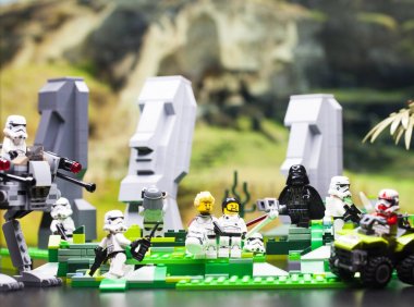 Rusya, 17 Nisan 2018. Oluşturucu Lego Star Wars. Tanrı'nın Askerleri'ni takım