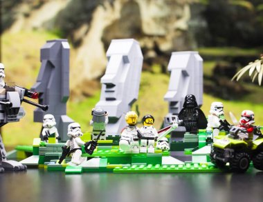 Rusya, 17 Nisan 2018. Oluşturucu Lego Star Wars. Tanrı'nın Askerleri'ni takım