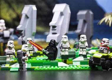 Rusya, 17 Nisan 2018. Oluşturucu Lego Star Wars. Tanrı'nın Askerleri'ni takım
