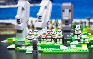 Rusya, 17 Nisan 2018. Oluşturucu Lego Star Wars. Tanrı'nın Askerleri'ni takım