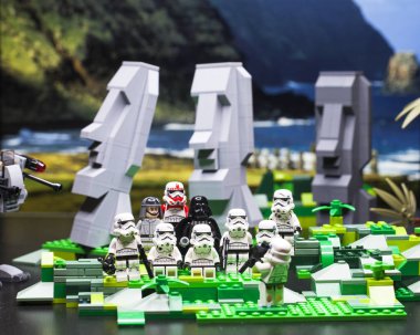 Rusya, 17 Nisan 2018. Oluşturucu Lego Star Wars. Tanrı'nın Askerleri'ni takım