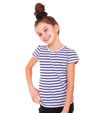 Büyüleyici bir esmer kız portresi