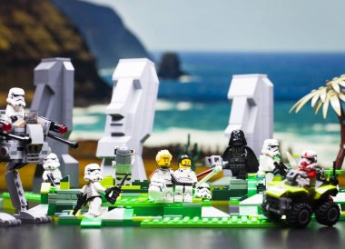 Rusya, 17 Nisan 2018. Oluşturucu Lego Star Wars. Tanrı'nın Askerleri'ni takım