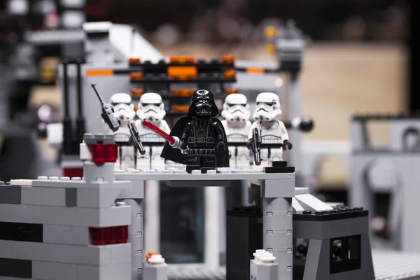 RUSIA, 12 de abril de 2018. Constructor Lego Star Wars. Darth Vader —  Fotos de Stock