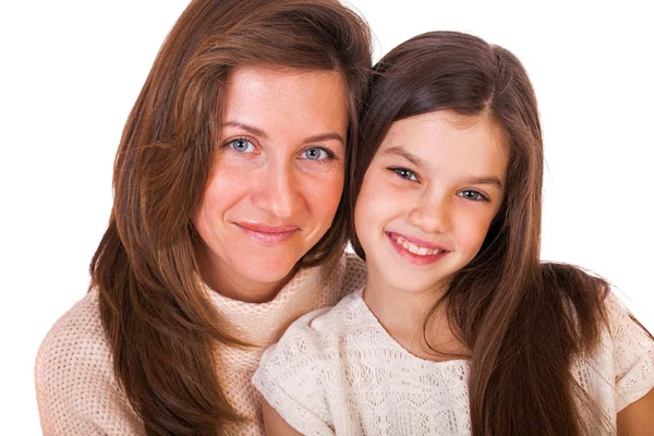 Portrait of a young mother and daughter — Stock Photo, Image