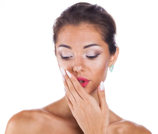 Make Up. Beautiful brunette woman — Stock Photo, Image