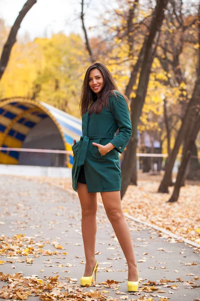 Porträt der schönen jungen brünetten Frau — Stockfoto