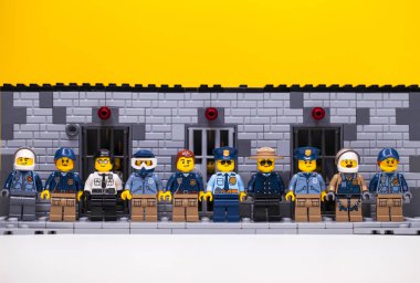 RUSSIA, SAMARA, DECEMBER 18, 2019. Constructor Lego City police 