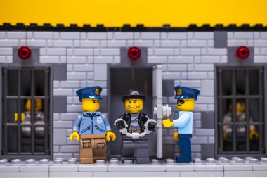 RUSSIA, SAMARA, DECEMBER 18, 2019. Constructor Lego City bandits