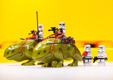 Rusya, Samara, 05 Nisan 2019. Oluşturucu Lego imparatorluk Stormt