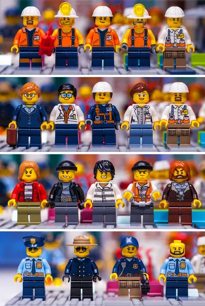 RUSSIA, SAMARA, DECEMBER 18, 2019. Constructor Lego City Collage