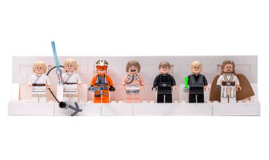 Rusya, Samara, 15 Şubat 2020 - Lego Yıldız Savaşları Minyatürleri Luke Skywalker