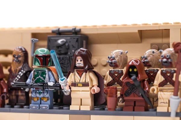 Ρωσία Σαμάρα Φεβρουαρίου 2020 Lego Minifigures Constructor Χαρακτήρες Star Wars — Φωτογραφία Αρχείου