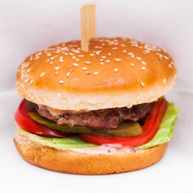 Restoran çanak - sığır hamburger, koyu ondoor